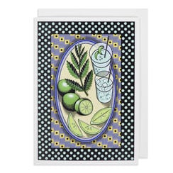 Drinks greeting card by Cressida Bell