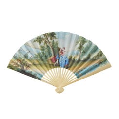 Lovers painting hand fan