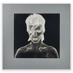 David Bowie Aladdin Sane B&W negative exclusive titanium print by Brian Duffy