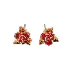 Red rose stud earrings by Fable England