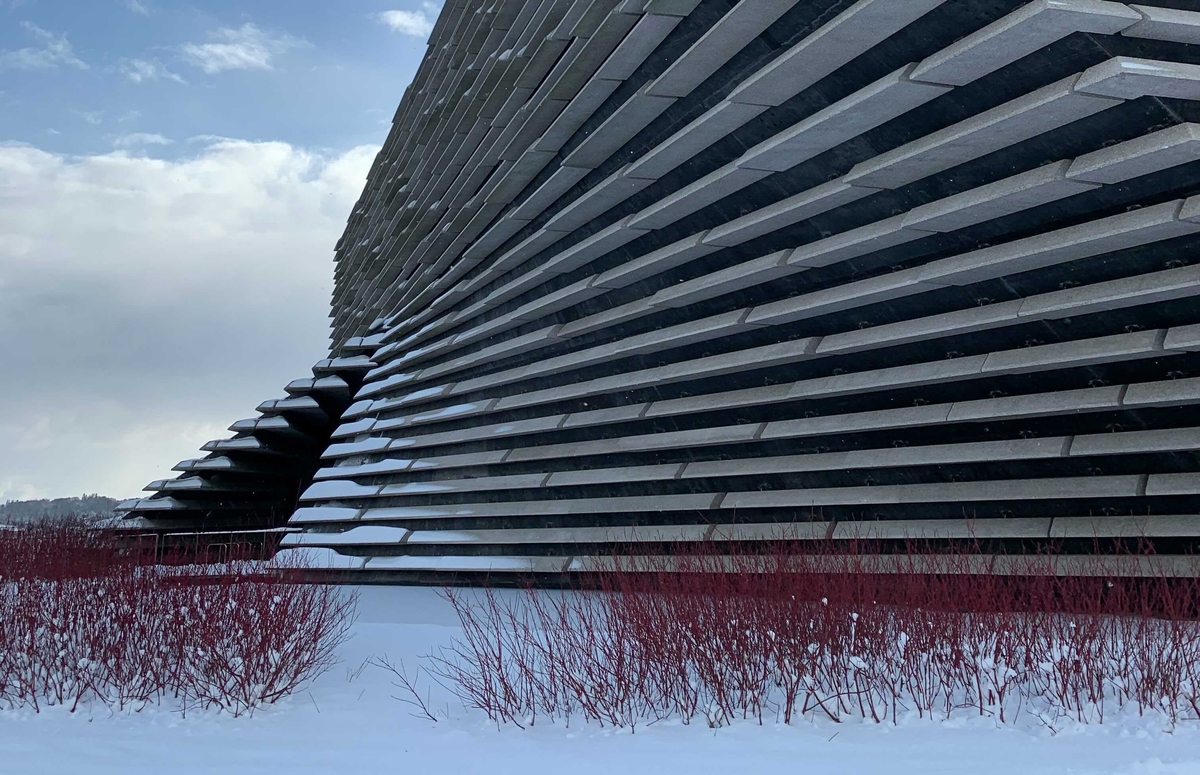 V&A Dundee in snow