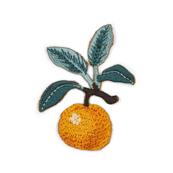 Orange branch embroidered patch