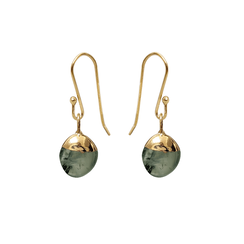Prehnite hook earrings by Mirabelle